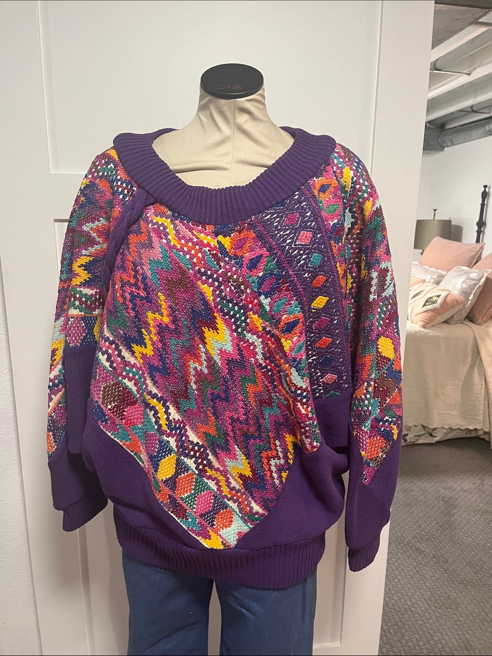 Vintage 80’s Dona Cristina Handwoven Art Wear Sweater